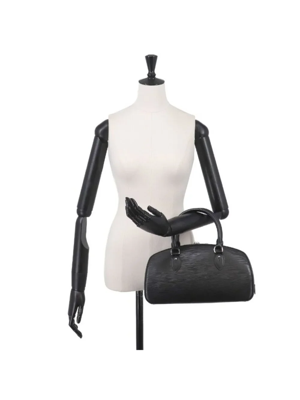 Louis Vuitton Epi Jasmine Hand Bag Leather Noir Black Silver